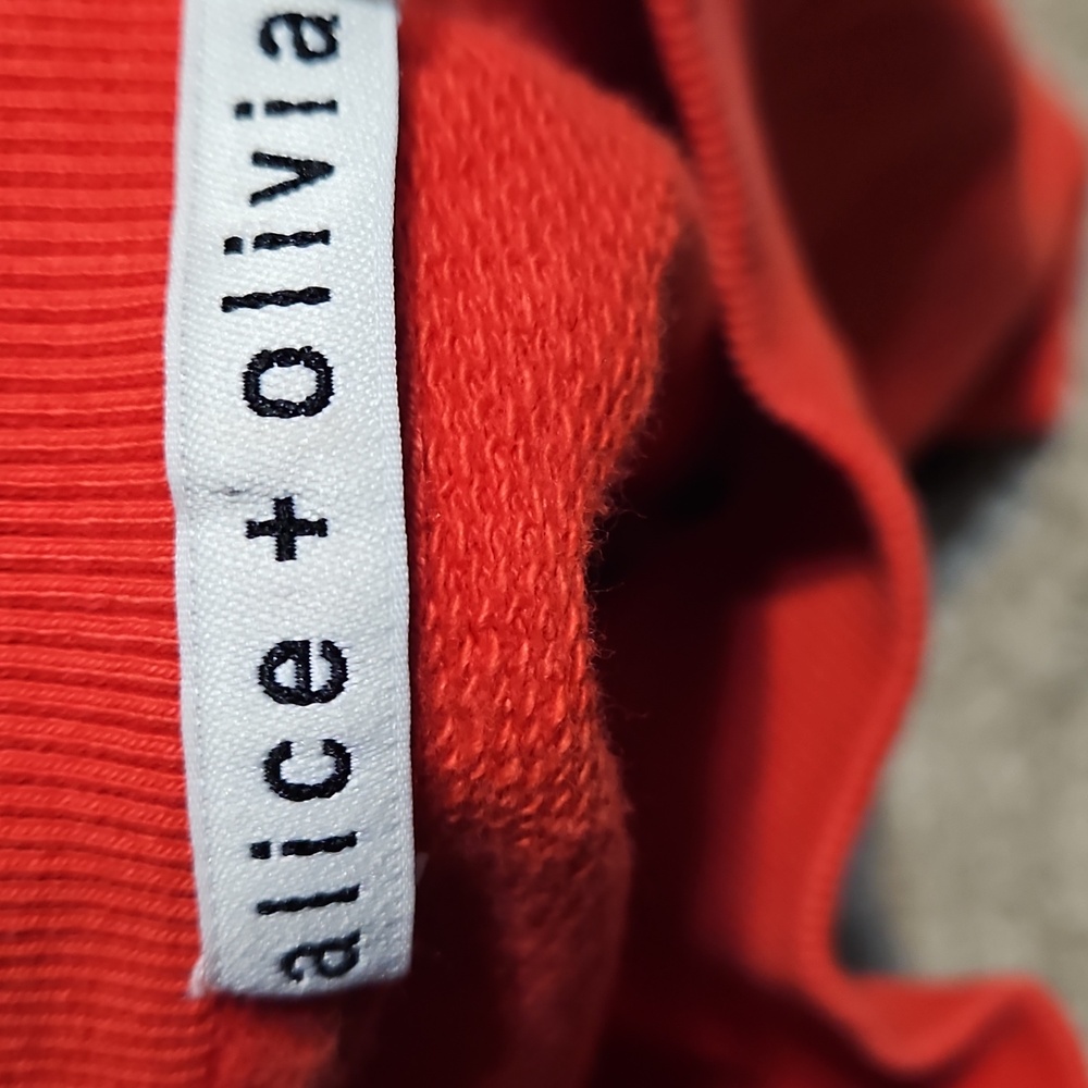 Alice & Olivia Red Quarantine Queen Sweatshirt - Picture 7 of 9